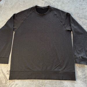 Lululemon Black Textured Crewneck Sweatshirt Mens M Athletic